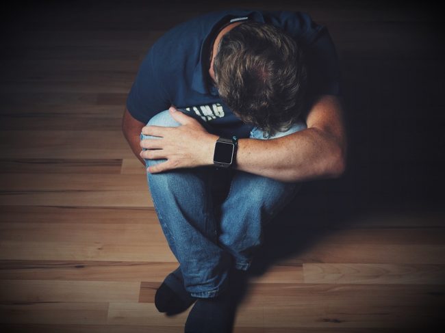a man on pain